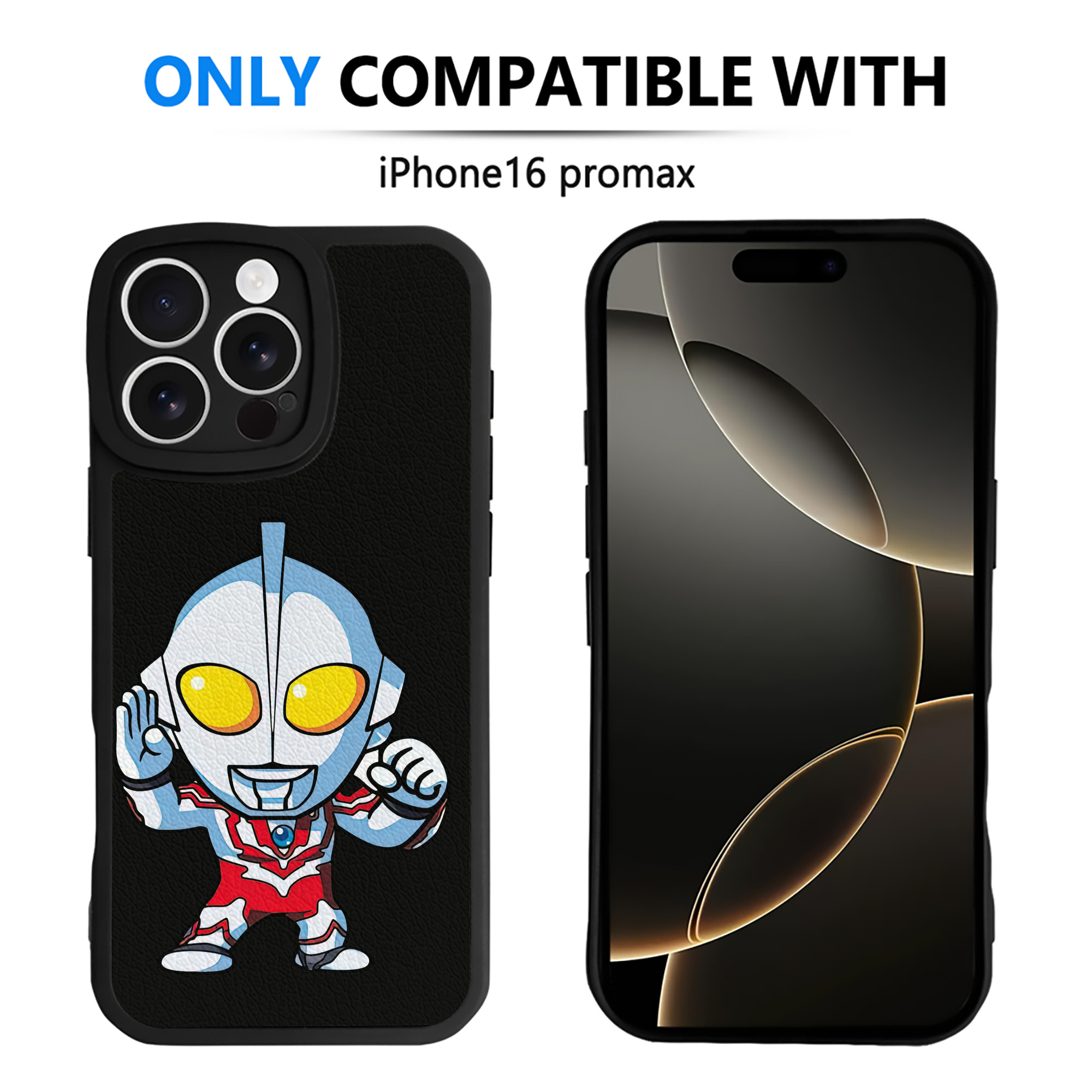 （画像用） ウルトラマン Ultraman 【iPhone 16シリーズ対応】シリコンスマホケース（レザー調） 材質：シリコン